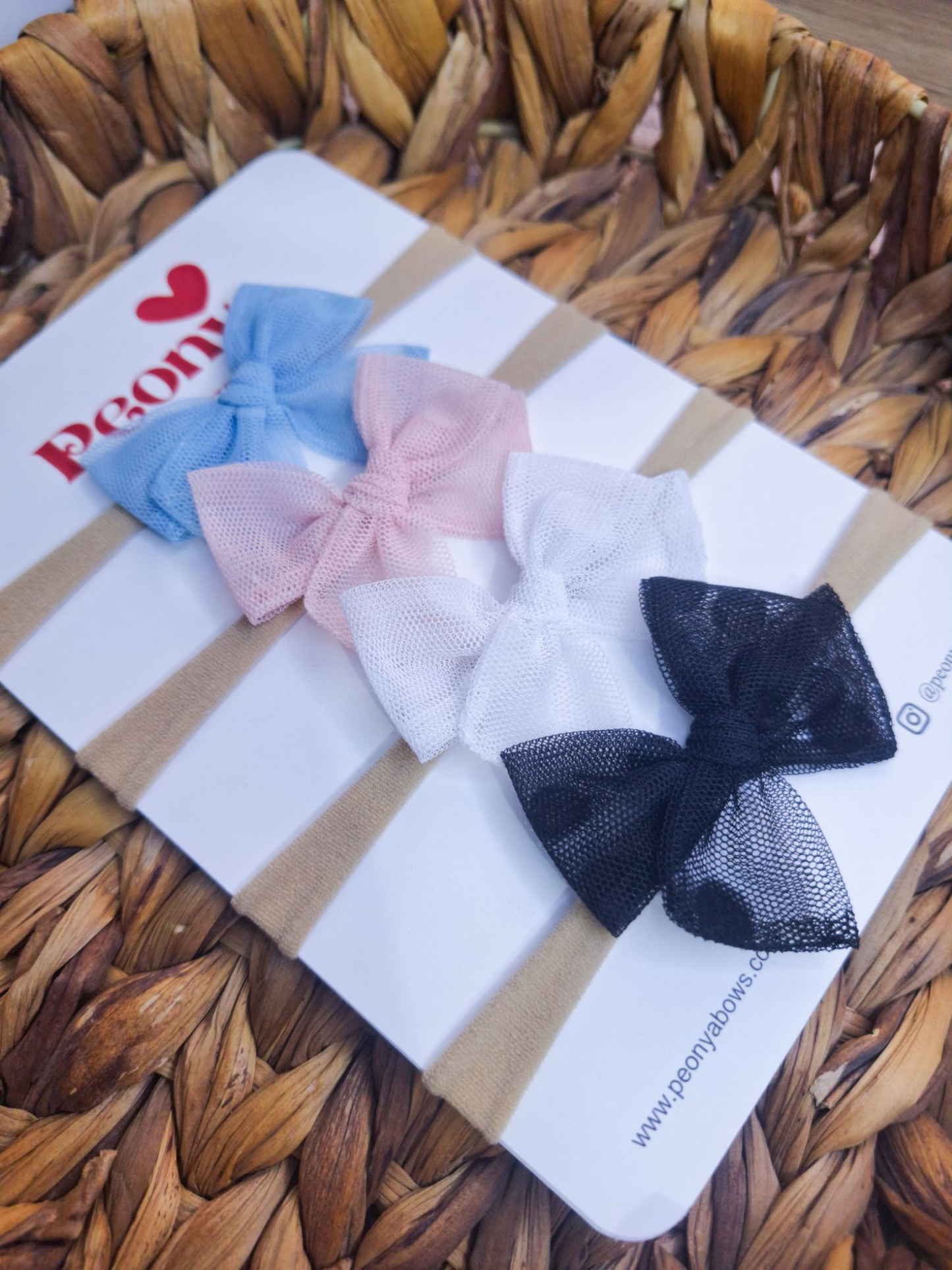 Set Moñitos Tul Dots (Newborn)