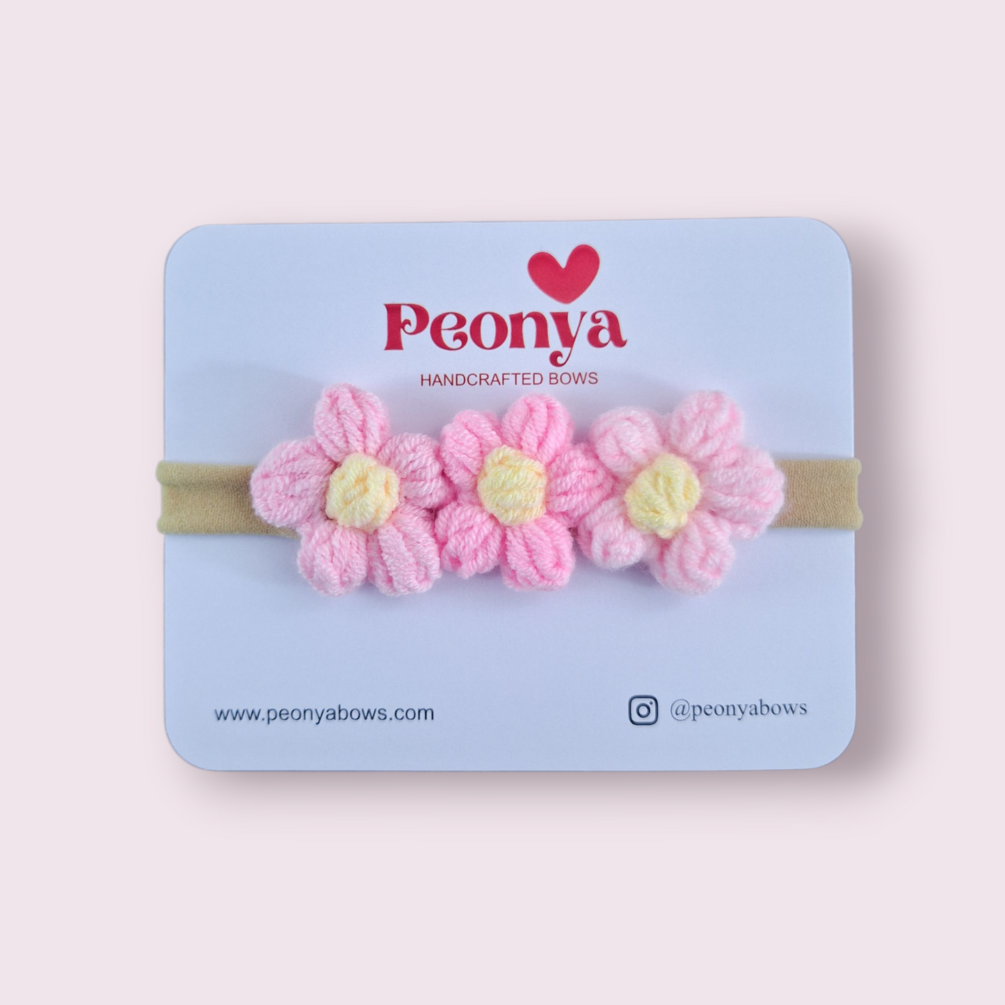 Bandita Flores Tejidas Boton (Newborn)