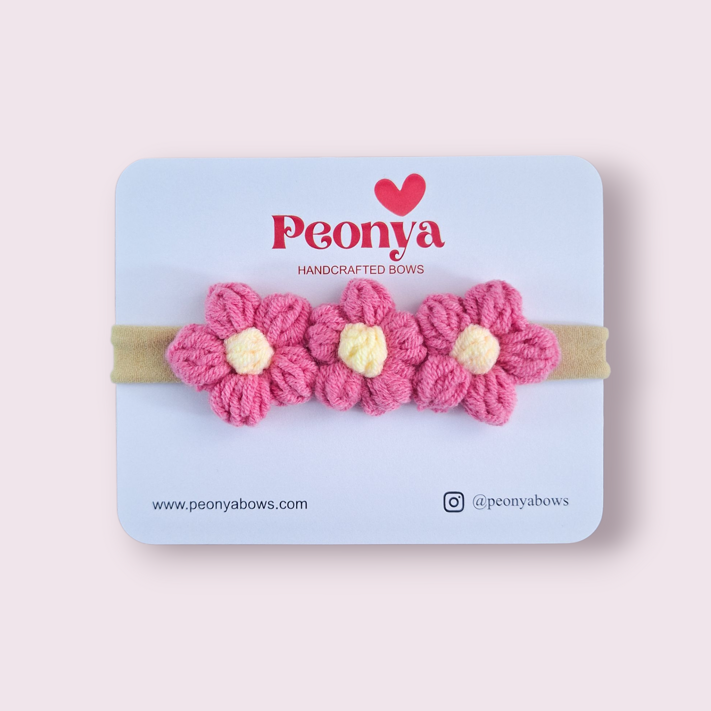 Bandita Flores Tejidas Boton (Newborn)
