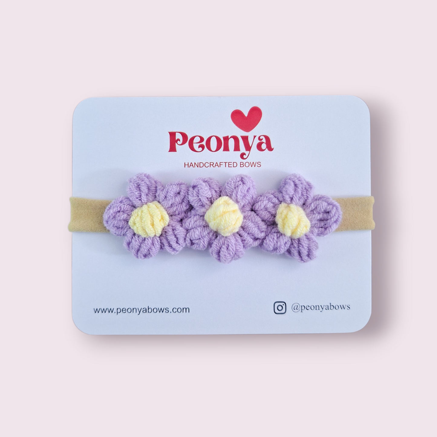 Bandita Flores Tejidas Boton (Newborn)