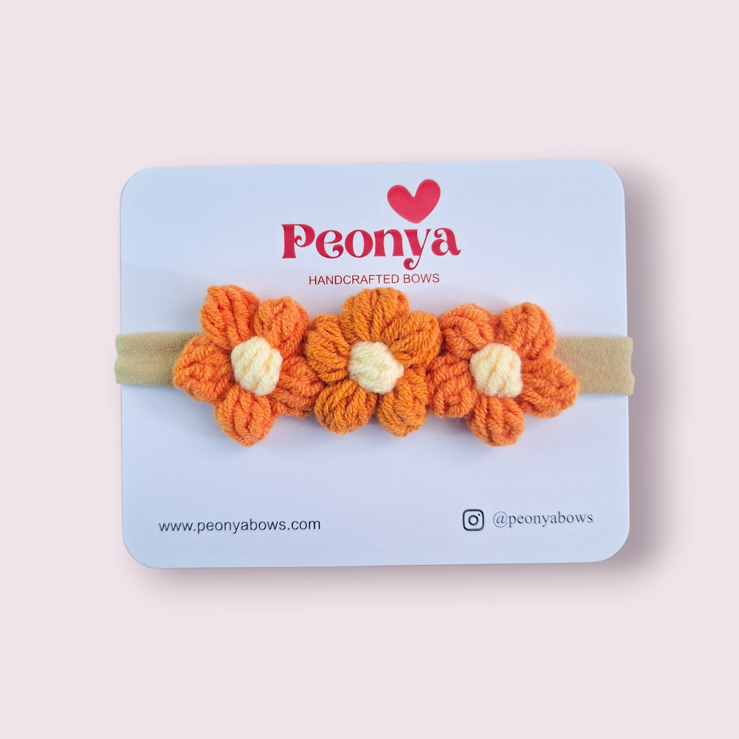 Bandita Flores Tejidas Boton (Newborn)