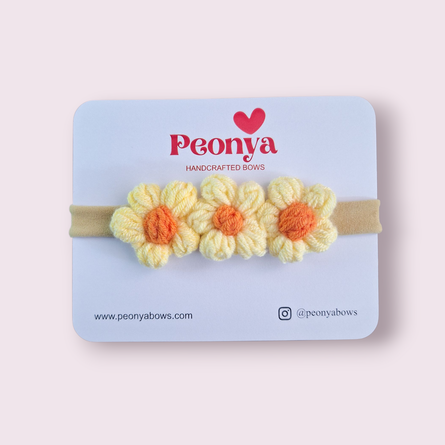 Bandita Flores Tejidas Boton (Newborn)
