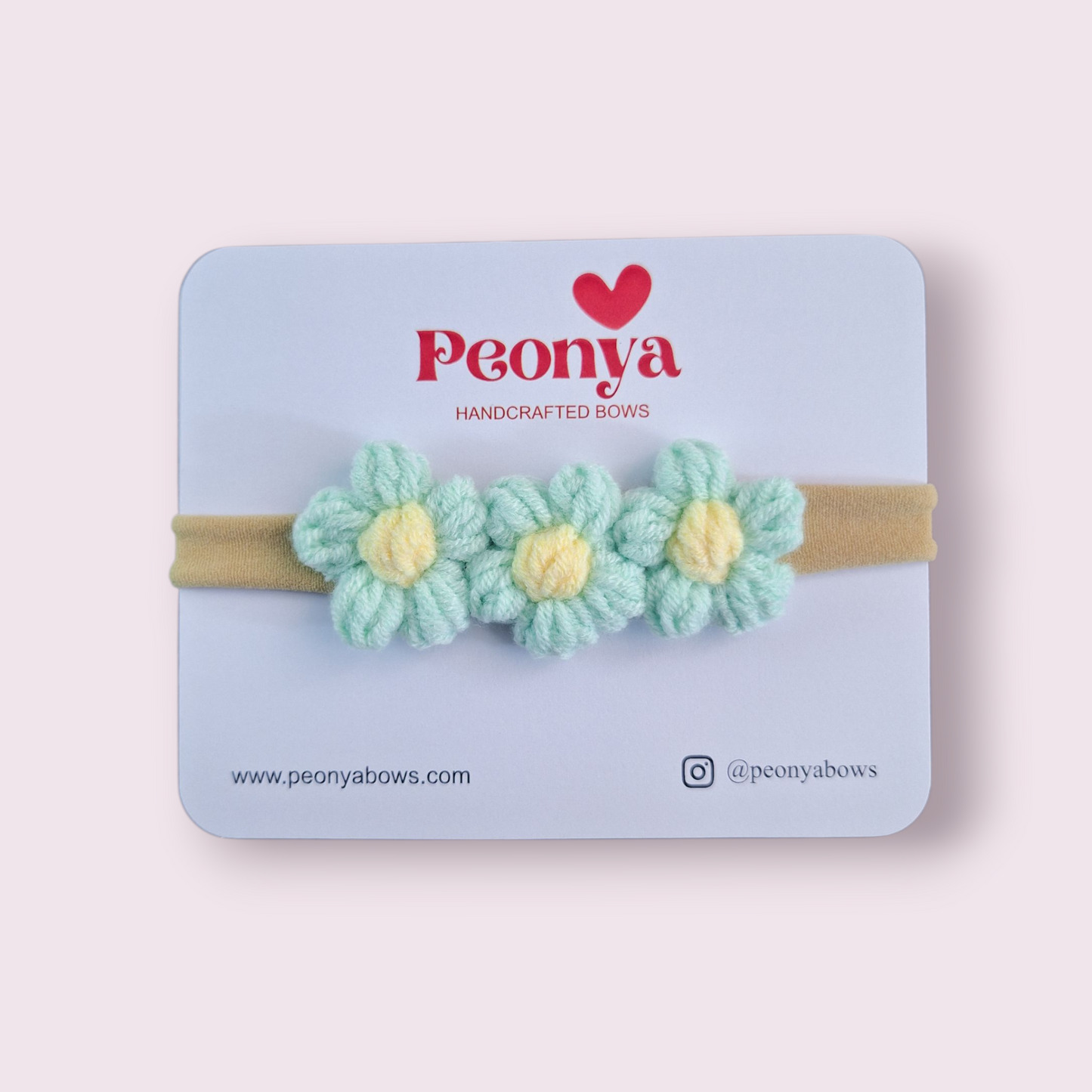 Bandita Flores Tejidas Boton (Newborn)