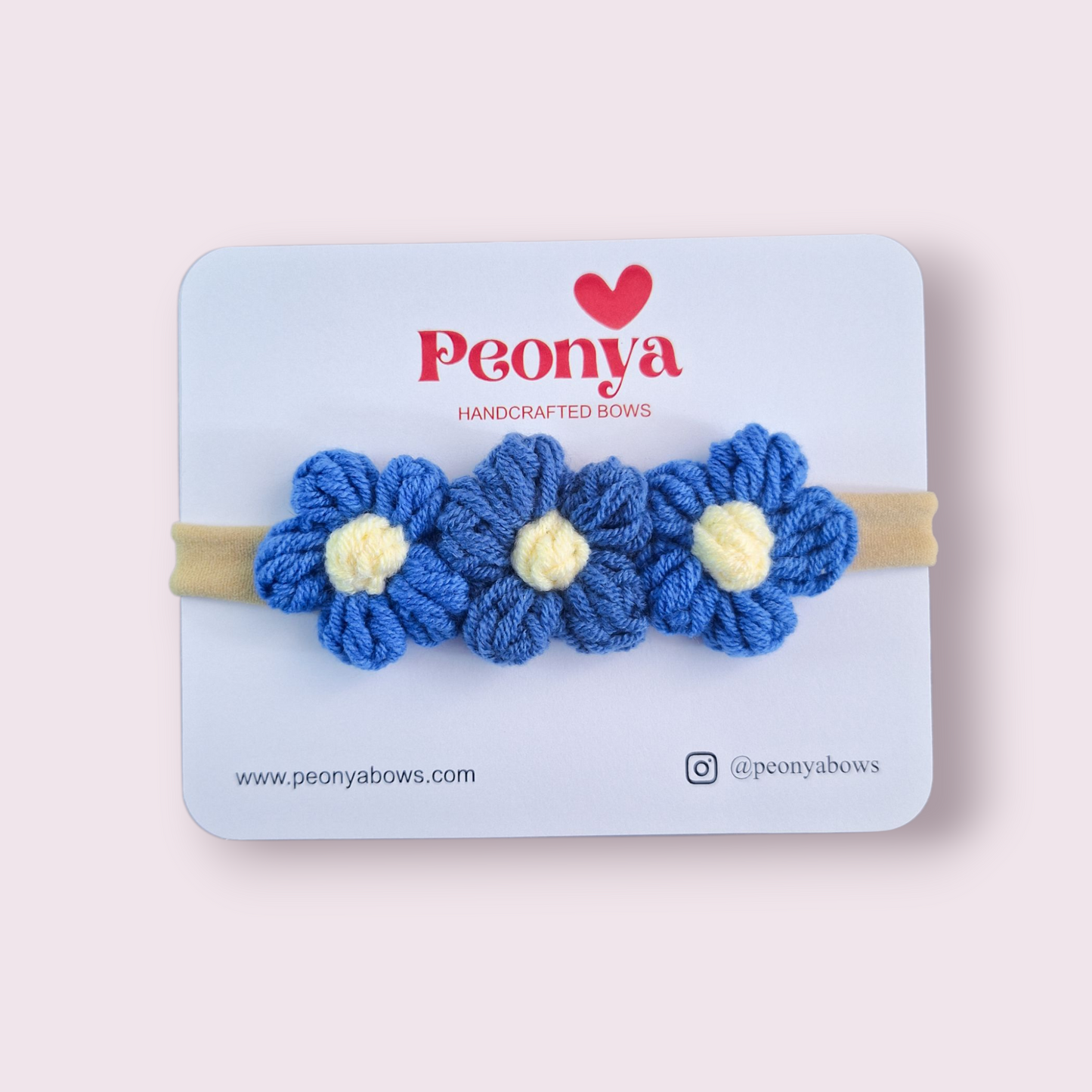 Bandita Flores Tejidas Boton (Newborn)