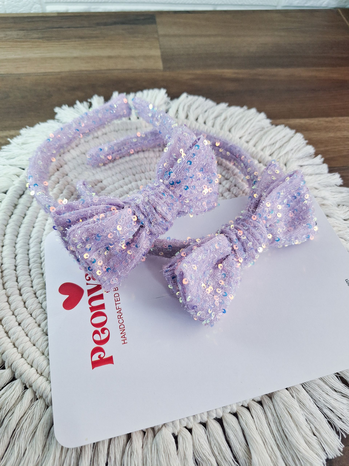 Diadema Lentejuelas Lila
