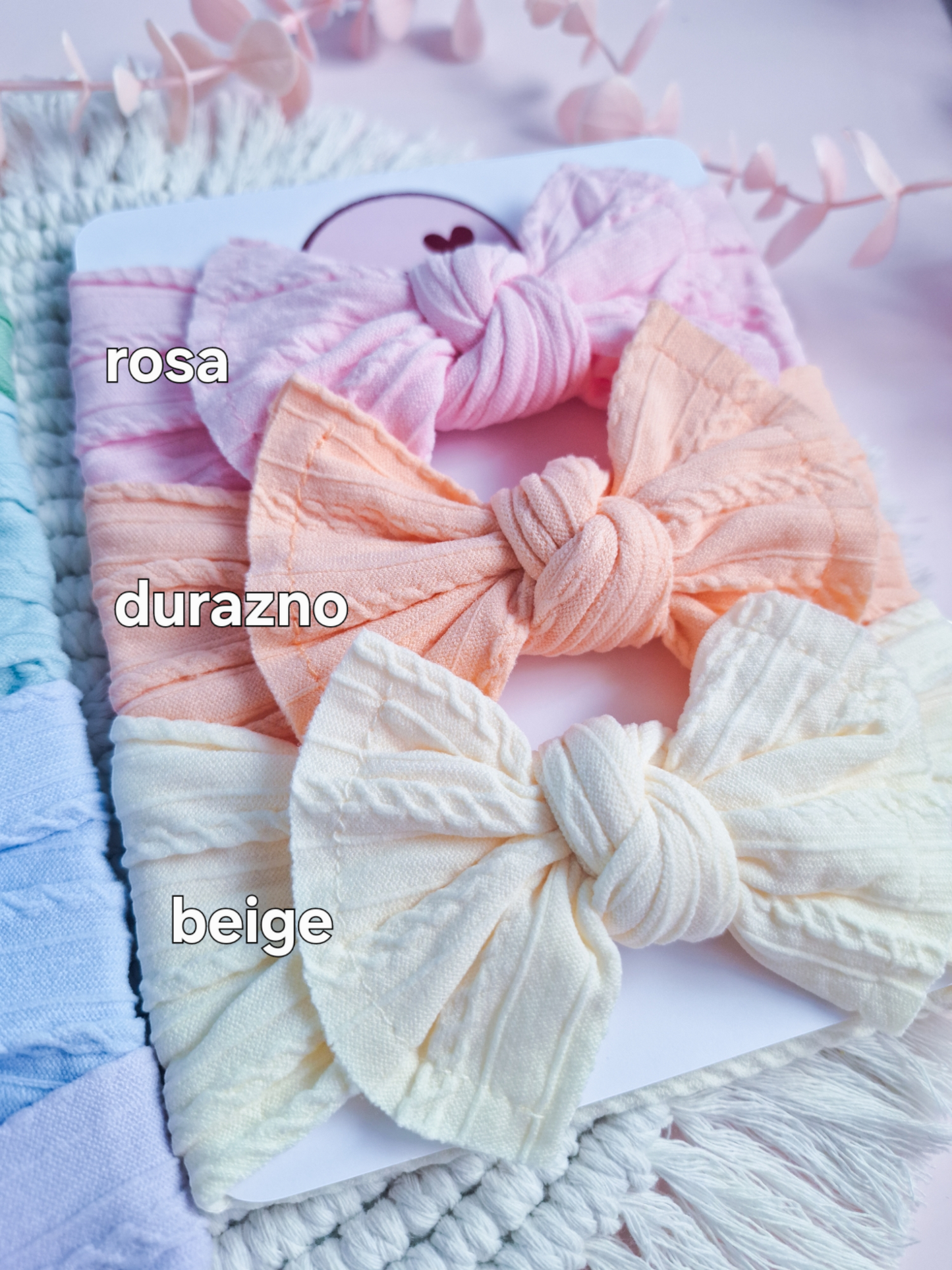 Tiara Licra Textura Tonos Pastel