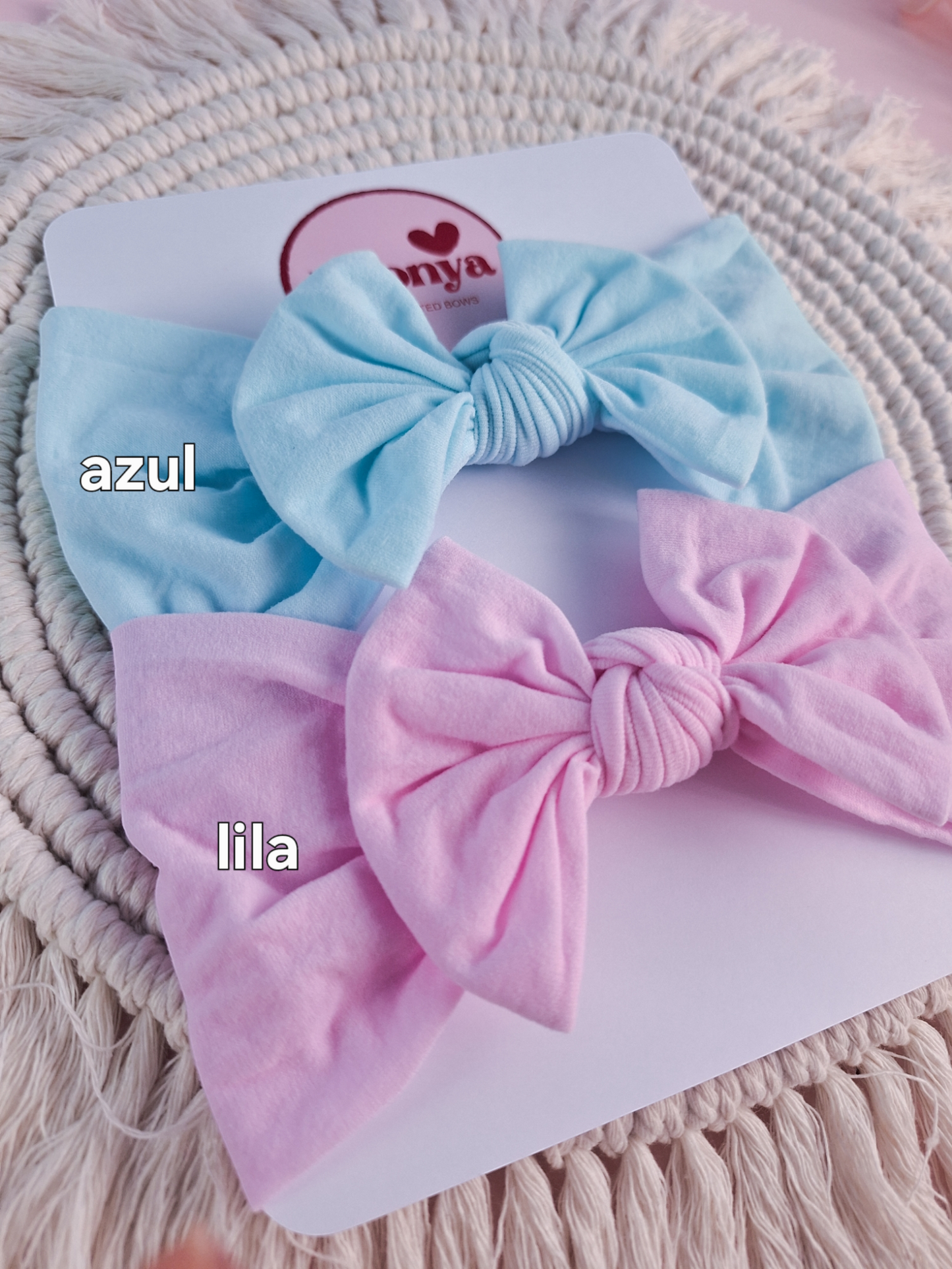 Tiara Nylon Moño Tonos Pastel