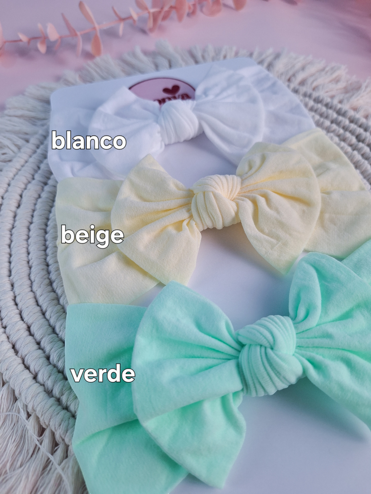 Tiara Nylon Moño Tonos Pastel