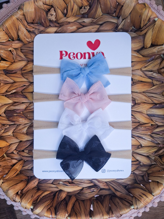 Set Moñitos Tul Dots (Newborn)